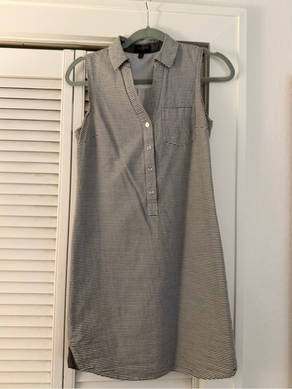 The Limited Gray / White Striped Ashton Dress XSP